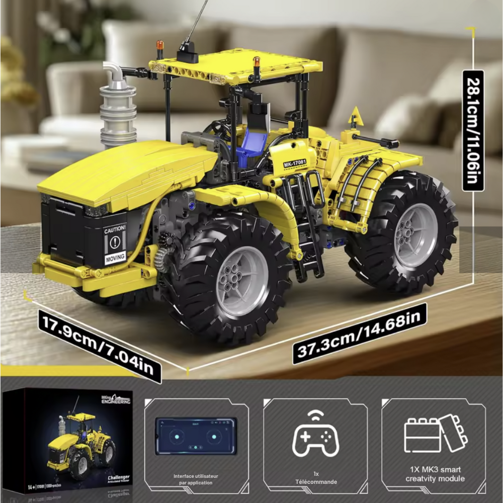 Tracteur agricole sur roues Technique Télécommandé - 1300 pièces