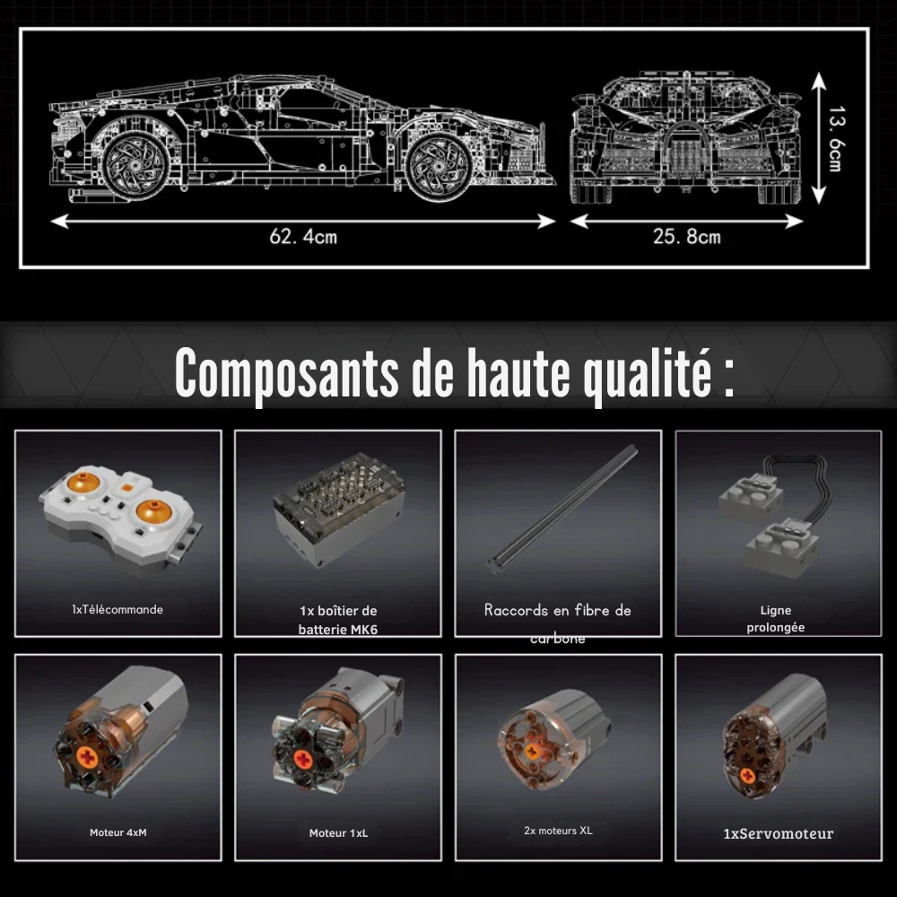 "La Voiture Noire" Technique Télécommandée - 4688 pièces