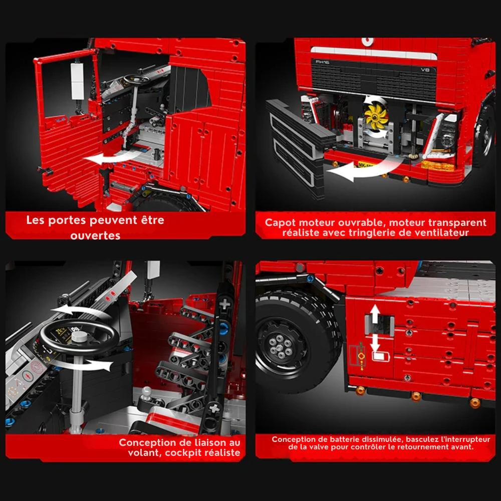 Tracteur routier FH16 Technique Télécommandé - 4608 pièces