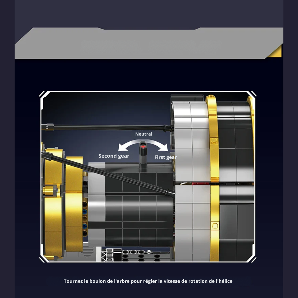 Réacteur d'Avion Technique Motorisé – 2256 pièces