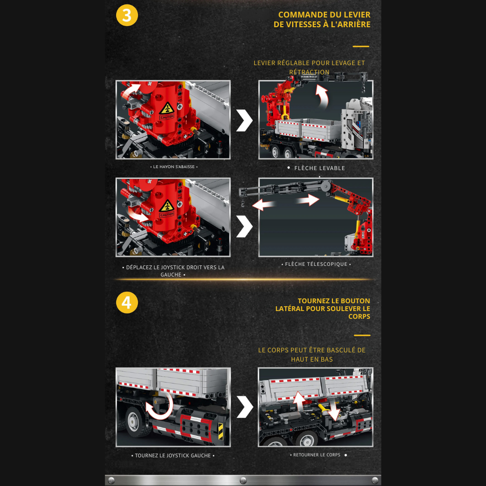 Camion grue multifonctionnelle Technique Télécommandé - 1188 pièces