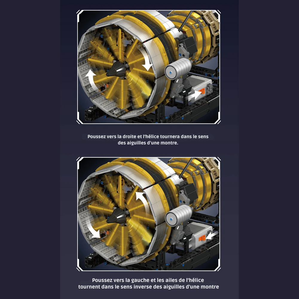 Réacteur d'Avion Technique Motorisé – 2256 pièces