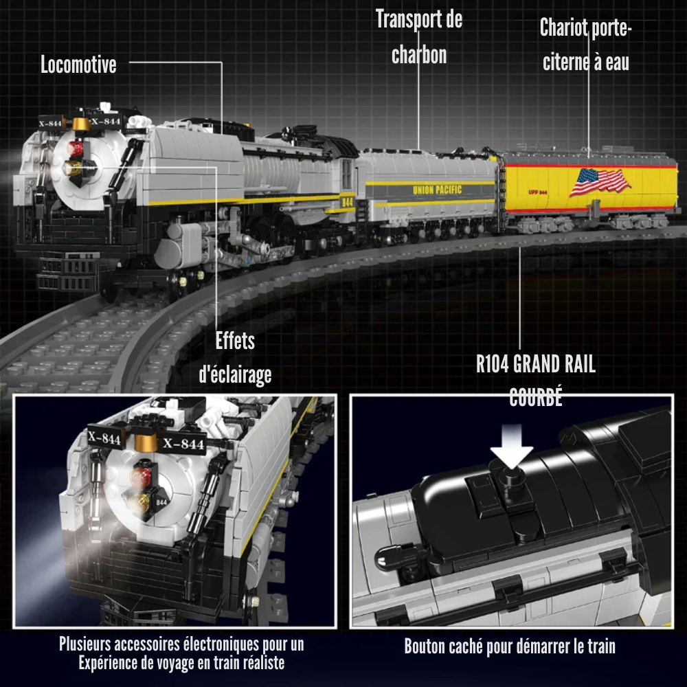 Train Union Pacific Technique Télécommandée - 3357 pieces