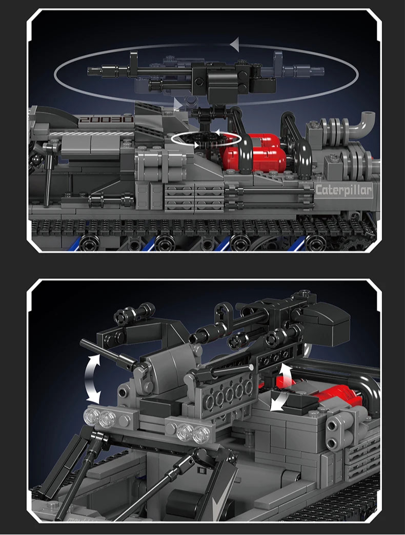 Char chenilles EV2 Technique Télécommandé - 1046 pièces