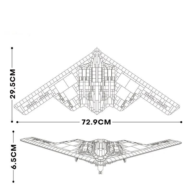 Bombardier Furtif B-2 Spirit Ghost Technique - 2063 pièces