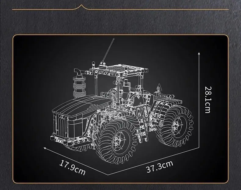 Tracteur agricole sur roues Technique Télécommandé - 1300 pièces