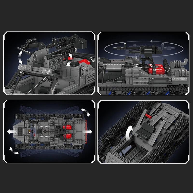 Char chenilles EV2 Technique Télécommandé - 1046 pièces