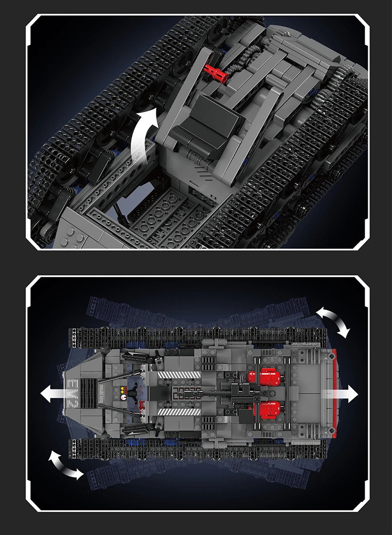 Char chenilles EV2 Technique Télécommandé - 1046 pièces