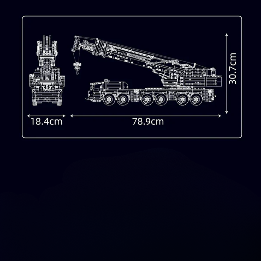 Camion grue Technique Télécommandé – 4566 Pièces