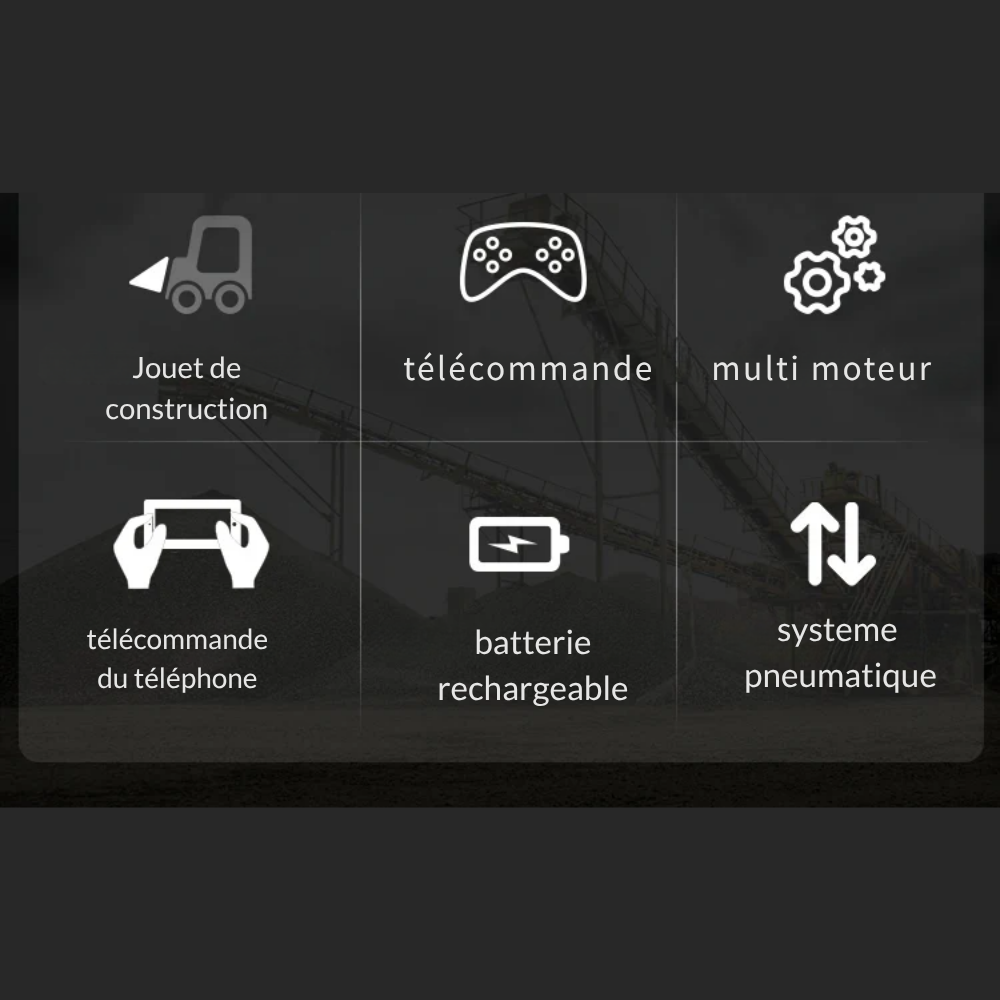 Tracteur sur roues Technique Télécommandé - 1803 pièces