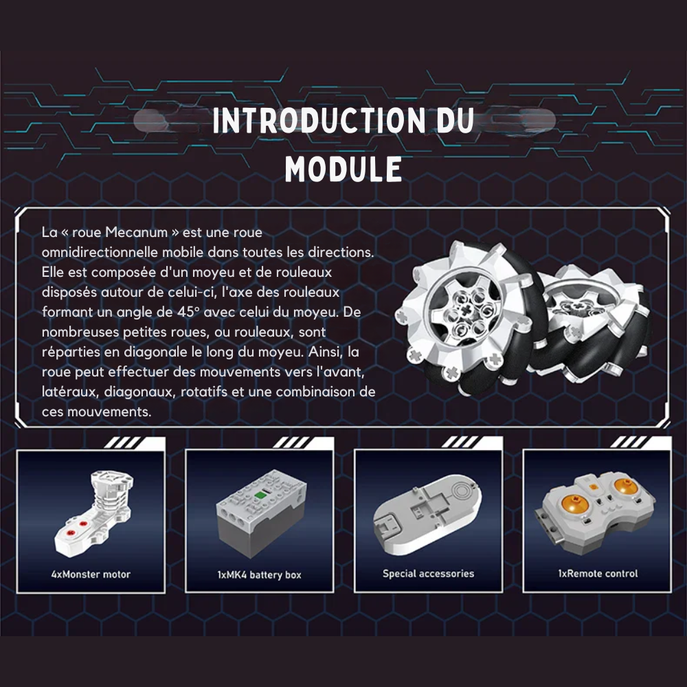 Robot marcheur Technique Télécommandé - 1887 pièces