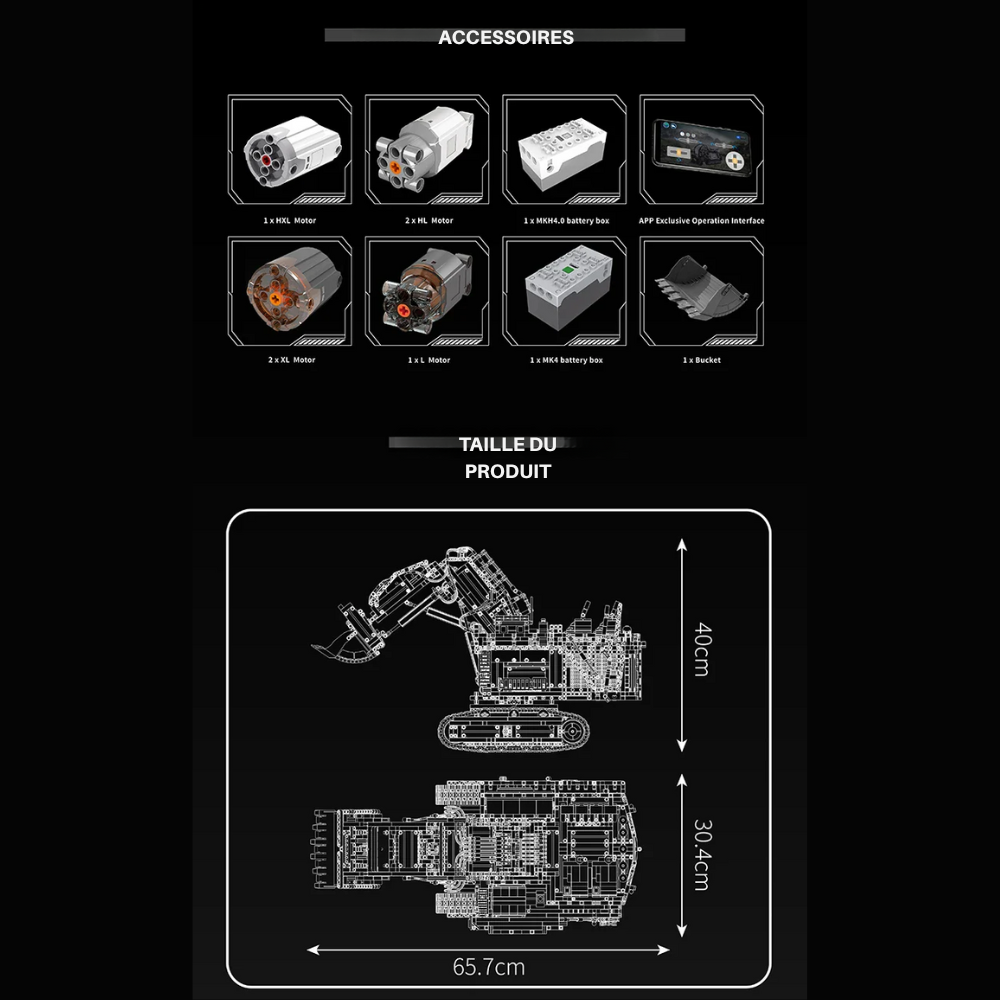 Pelle minière Technique Télécommandé - 4767 pièces