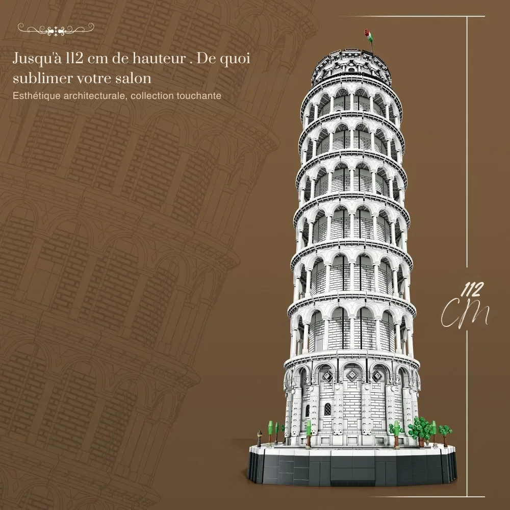Tour de Pise géante - 7652 Pièces