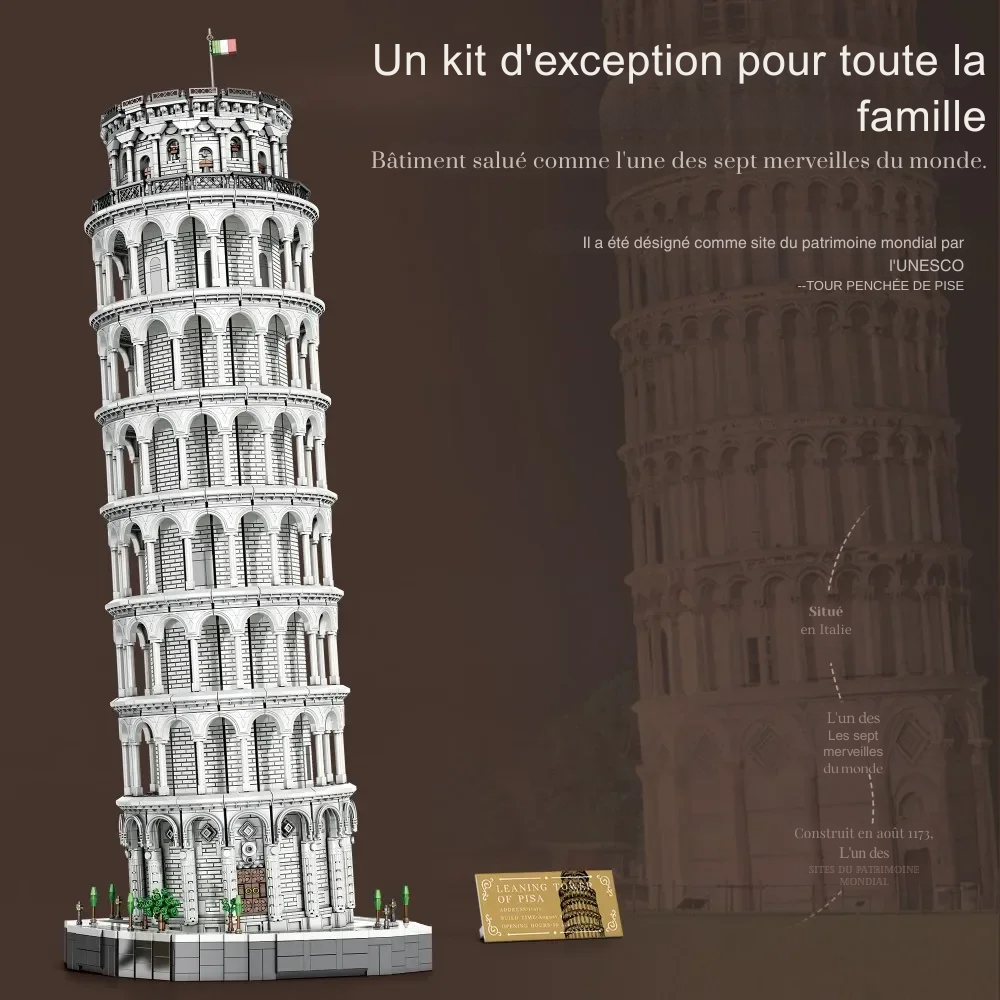 Tour de Pise géante - 7652 Pièces