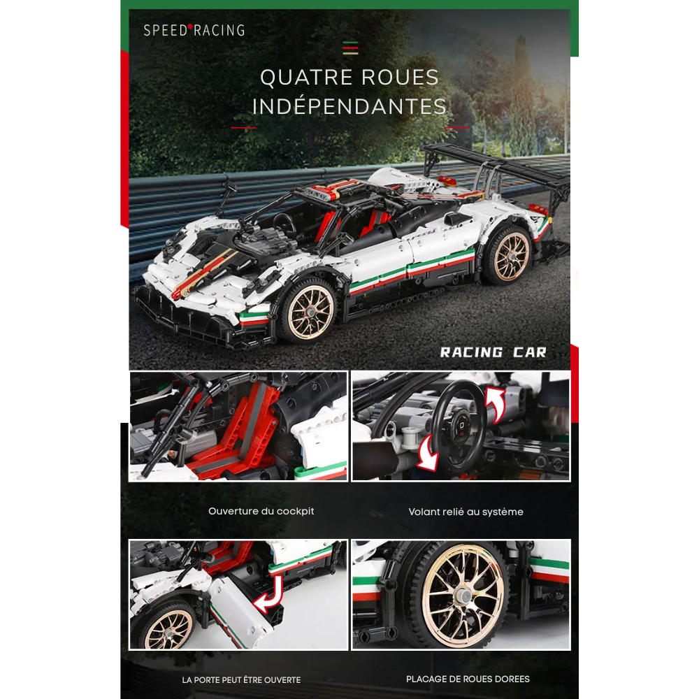 Hypercar Zondas Technique Télécommandé - 2299 Pièces