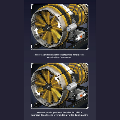 Réacteur d'Avion Technique Motorisé – 2256 pièces